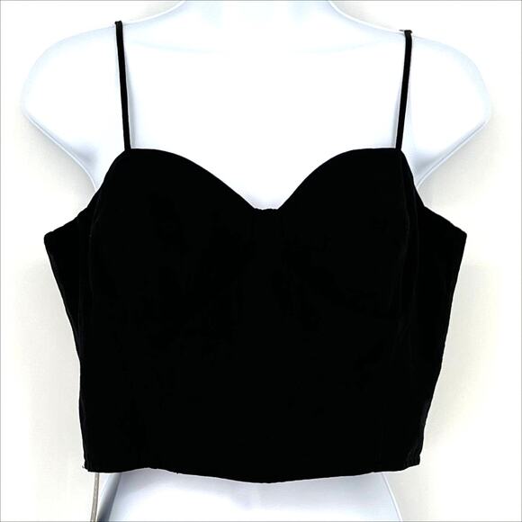 Le Blog Store Marcelle Crop Top in Black Size 40/8 - Picture 1 of 7